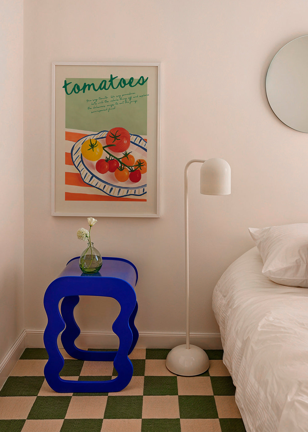 Keuken kunst met geïllustreerde tomaten