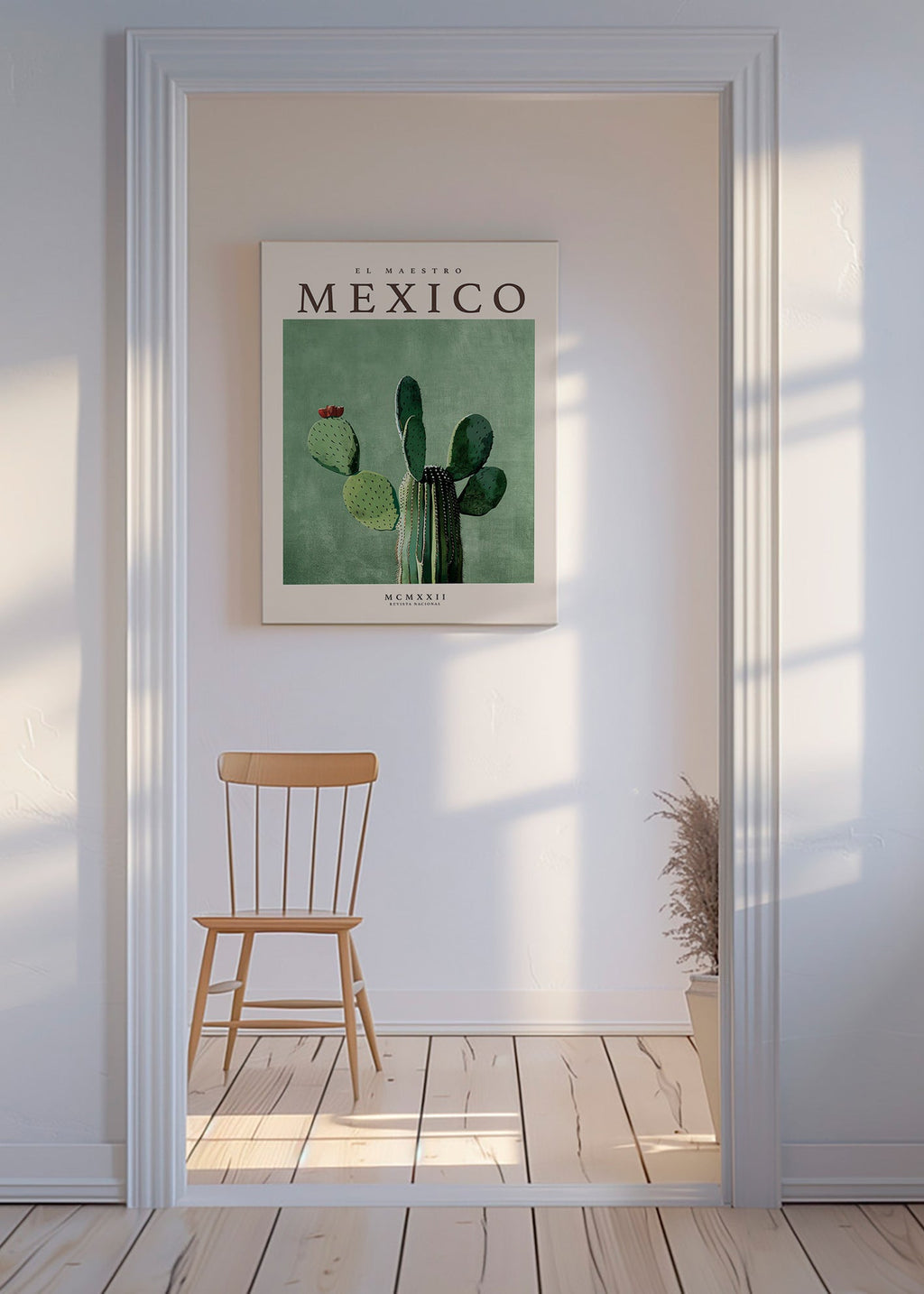 Botanische print Mexico met cactus