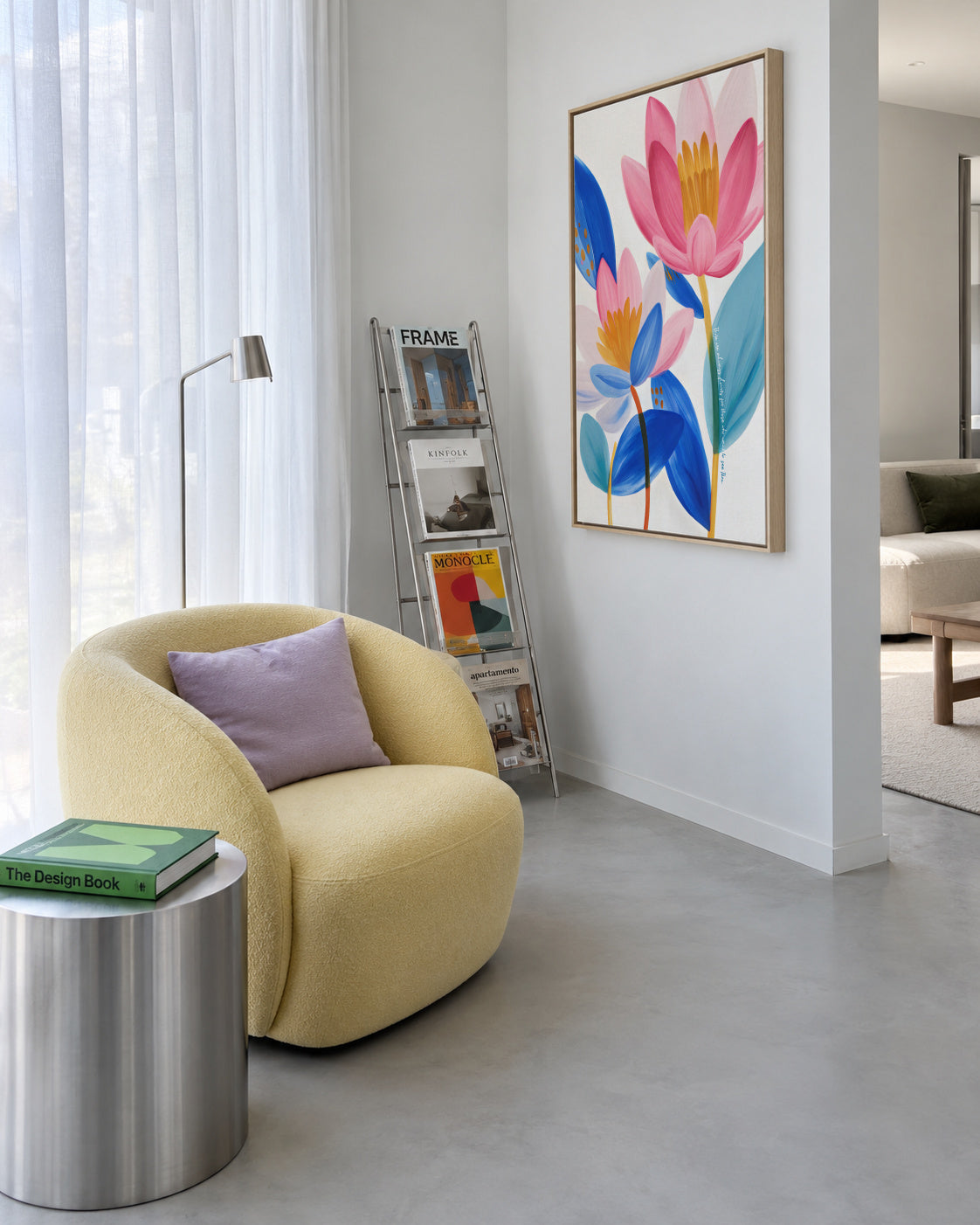 There are always flowers for those who want to see them - Framed canvas in an interior