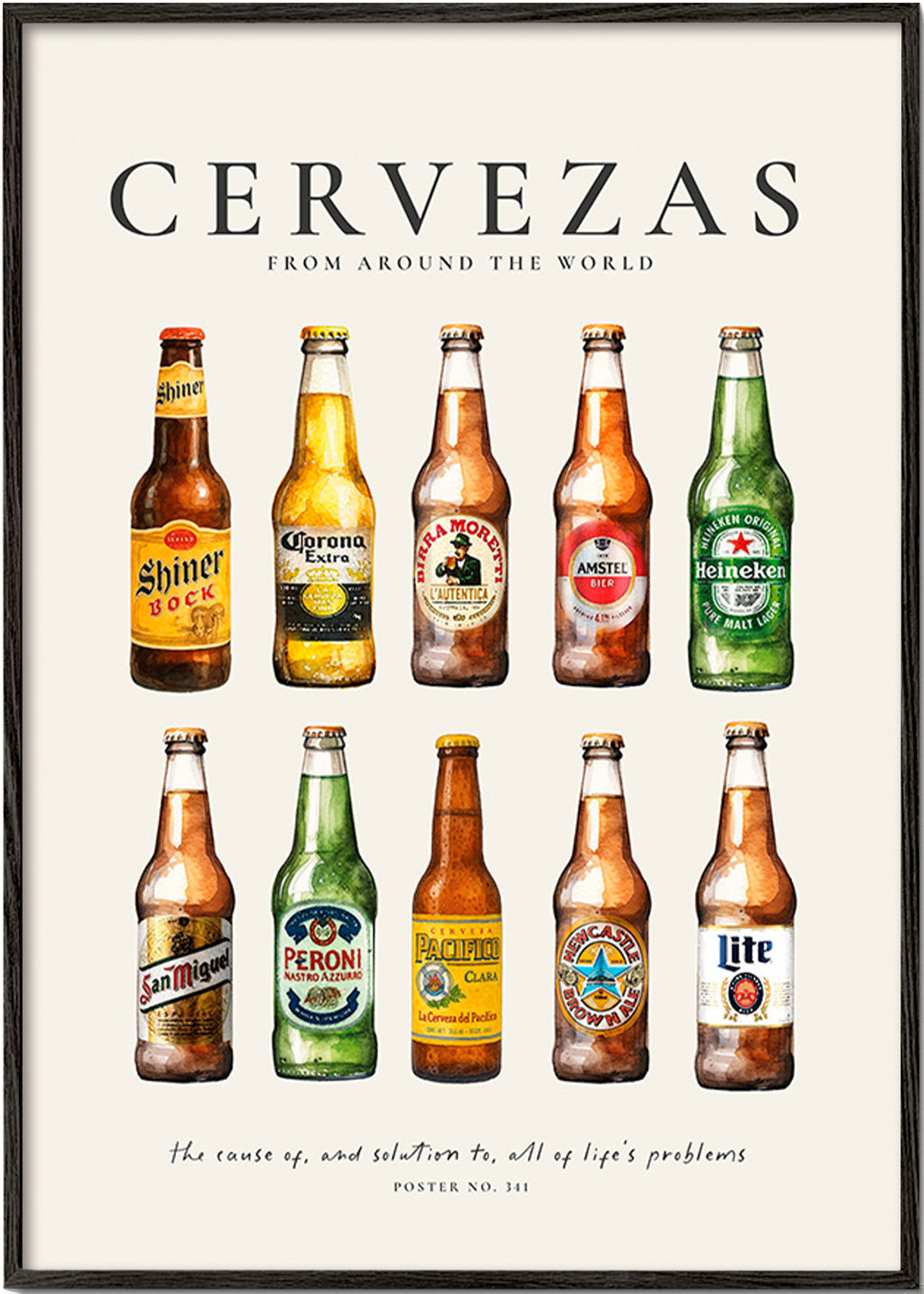 Keuken kunst — Klassieke bierflesjes raster