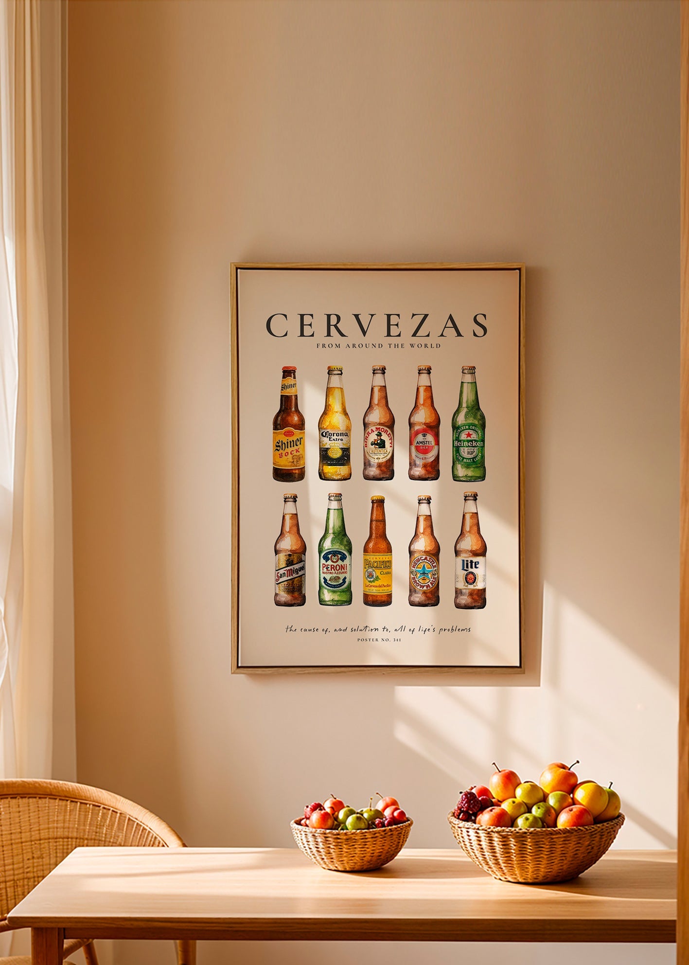 Keuken kunst — Klassieke bierflesjes raster