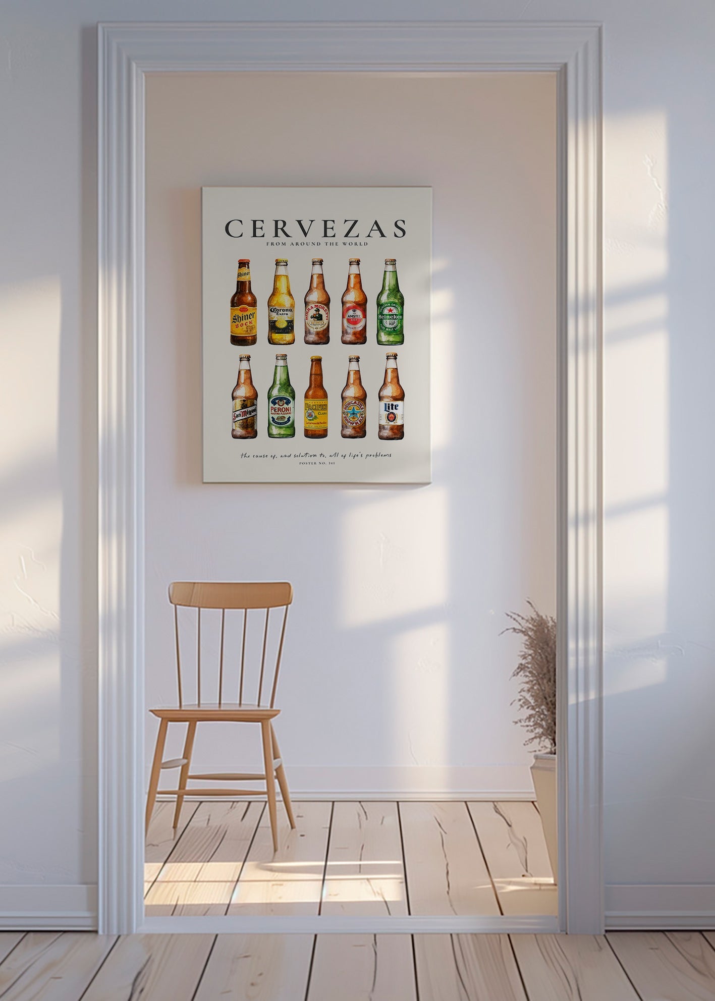Keuken kunst — Klassieke bierflesjes raster