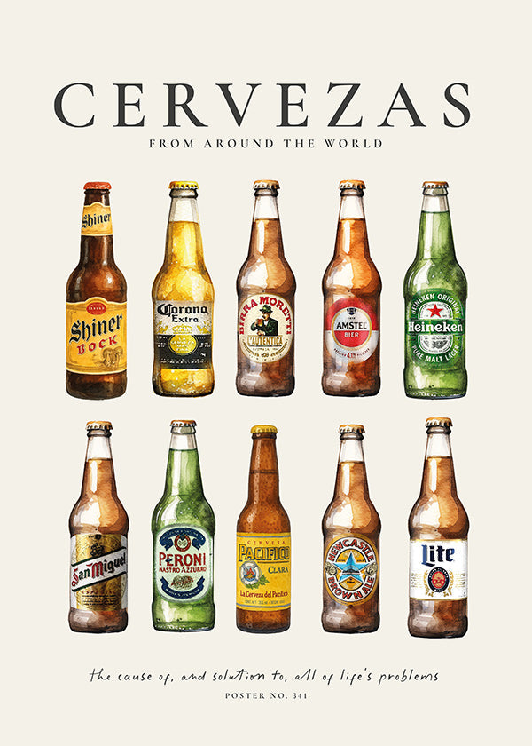 Keuken kunst — Klassieke bierflesjes raster