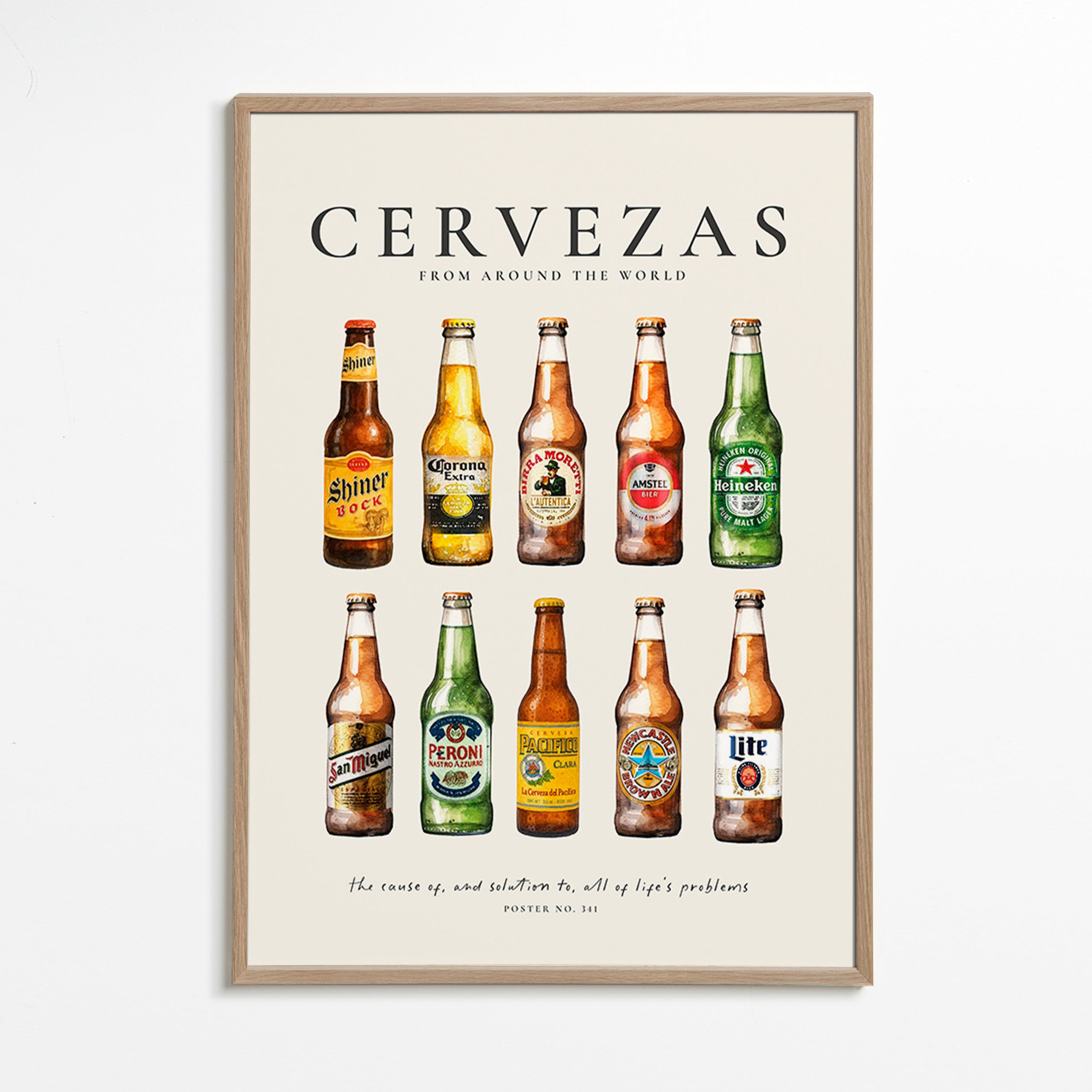 Keuken kunst — Klassieke bierflesjes raster
