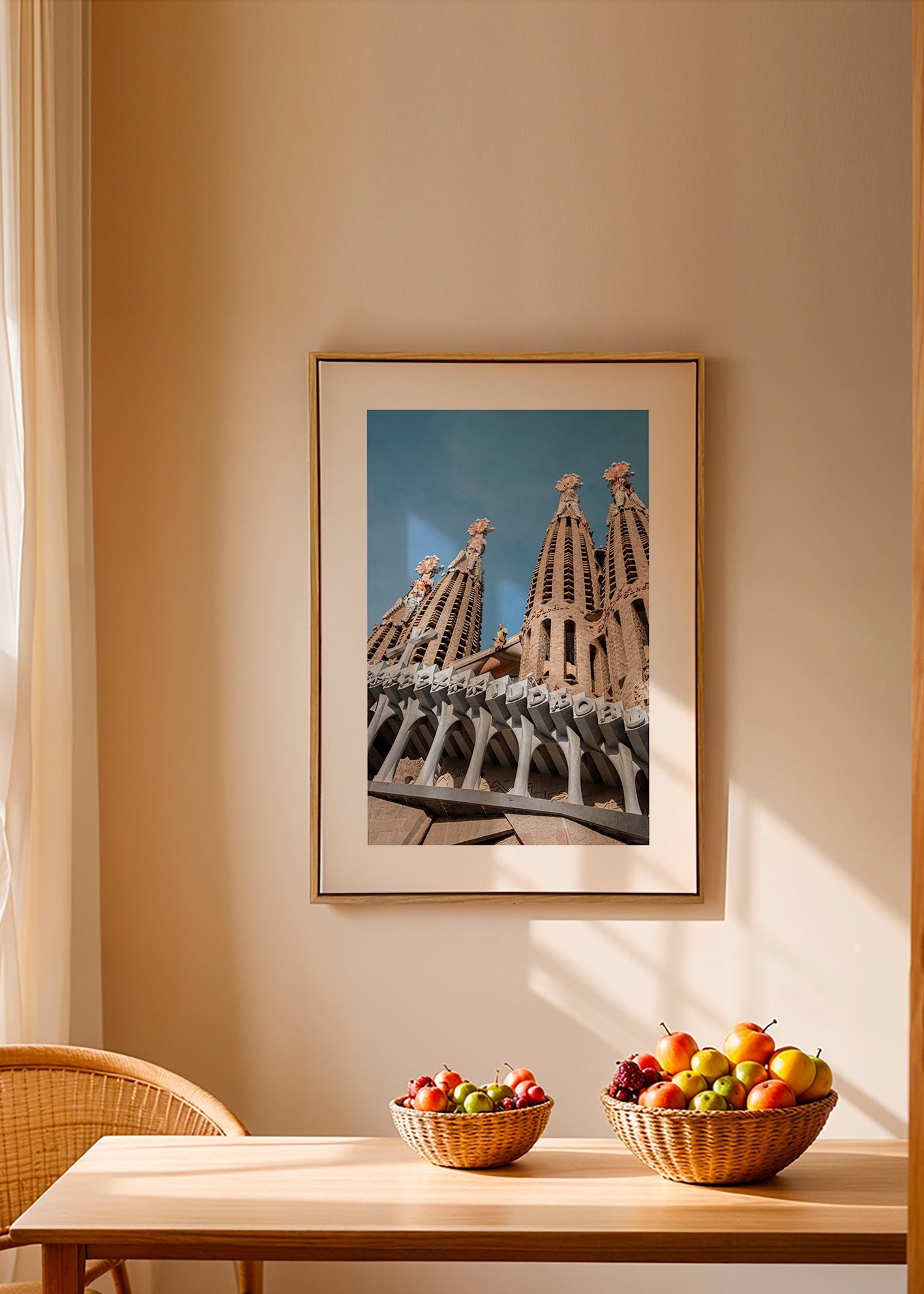 Keuken kunst Sagrada Familie gevel verticaal