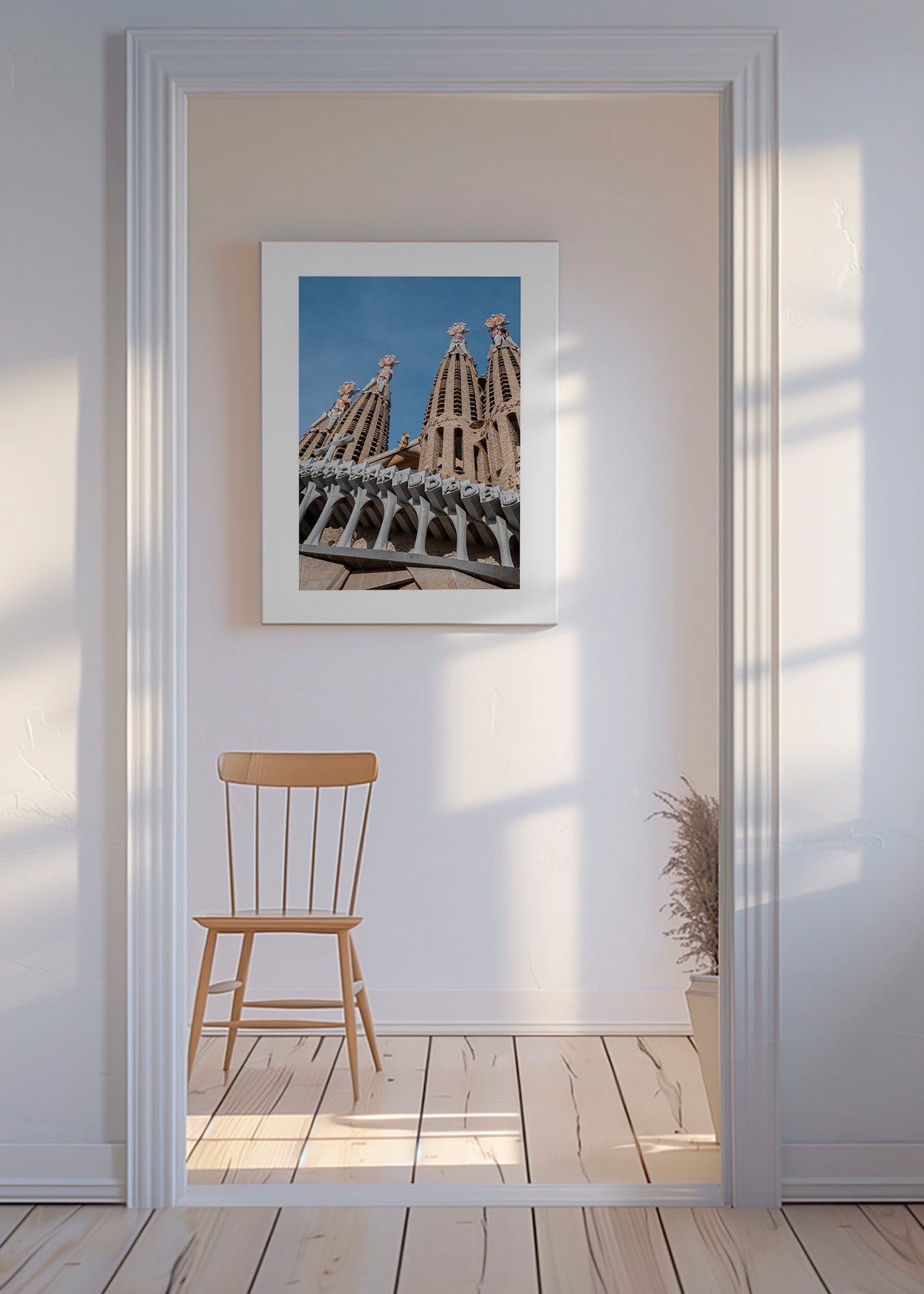 Keuken kunst Sagrada Familie gevel verticaal