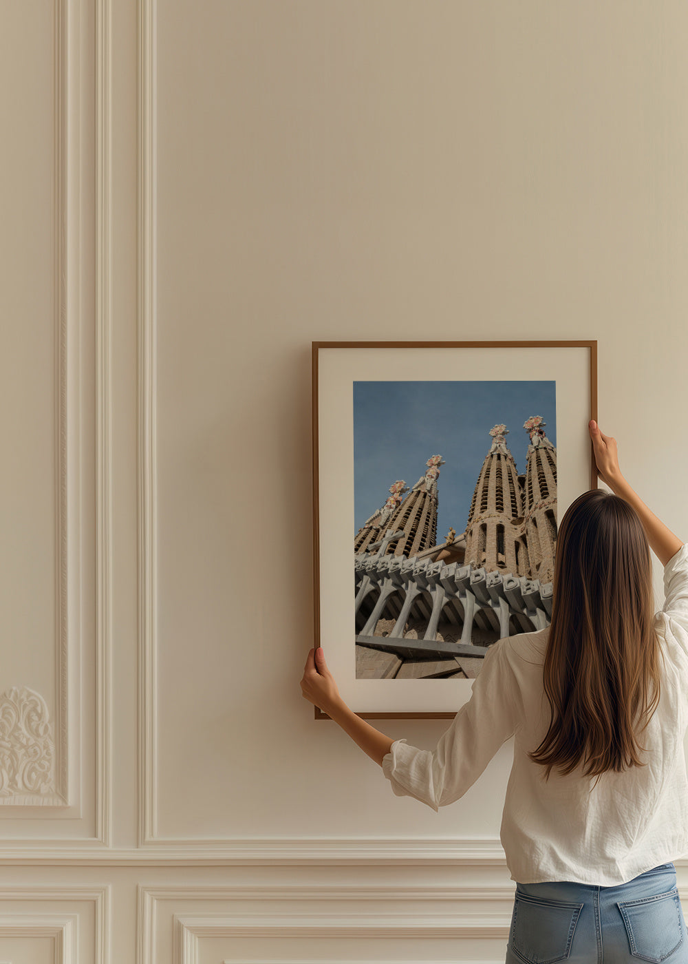 Sagrada Facade - Framed poster in an interior