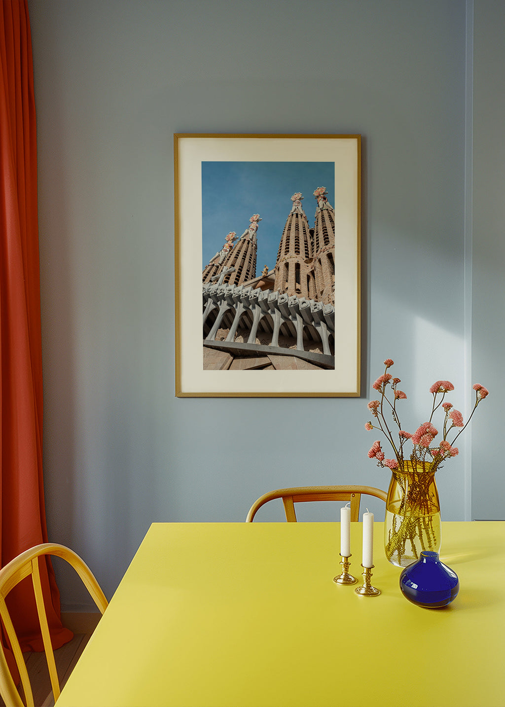 Keuken kunst Sagrada Familie gevel verticaal