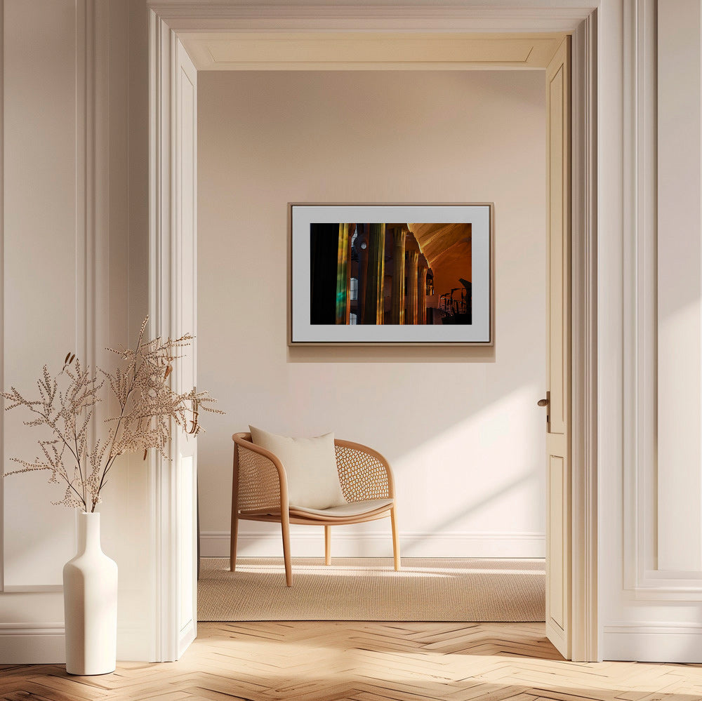 Interieurfotografie architectuur met gouden licht
