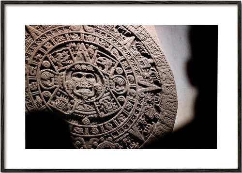 Fotografie azteeks kalender reliëf