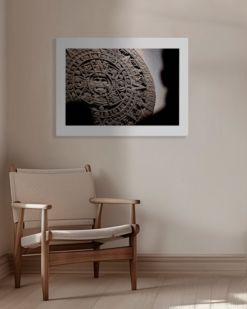 Fotografie azteeks kalender reliëf