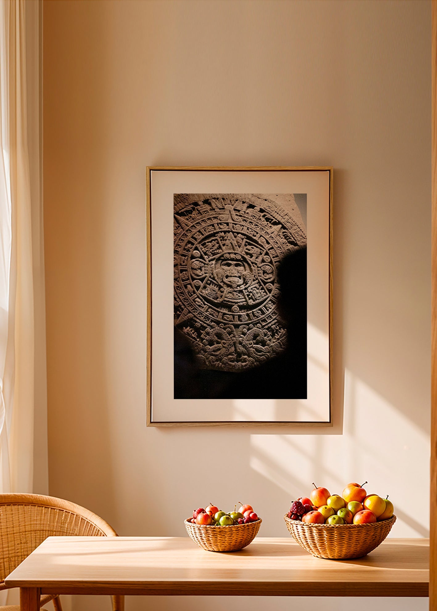 Fotografie van oude kalendersteen