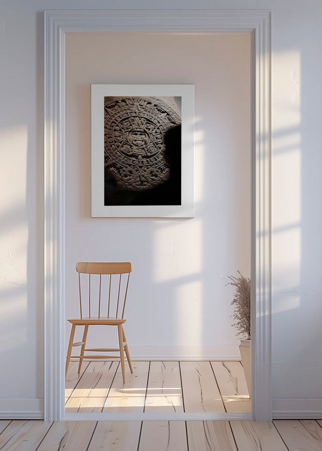 Fotografie van oude kalendersteen