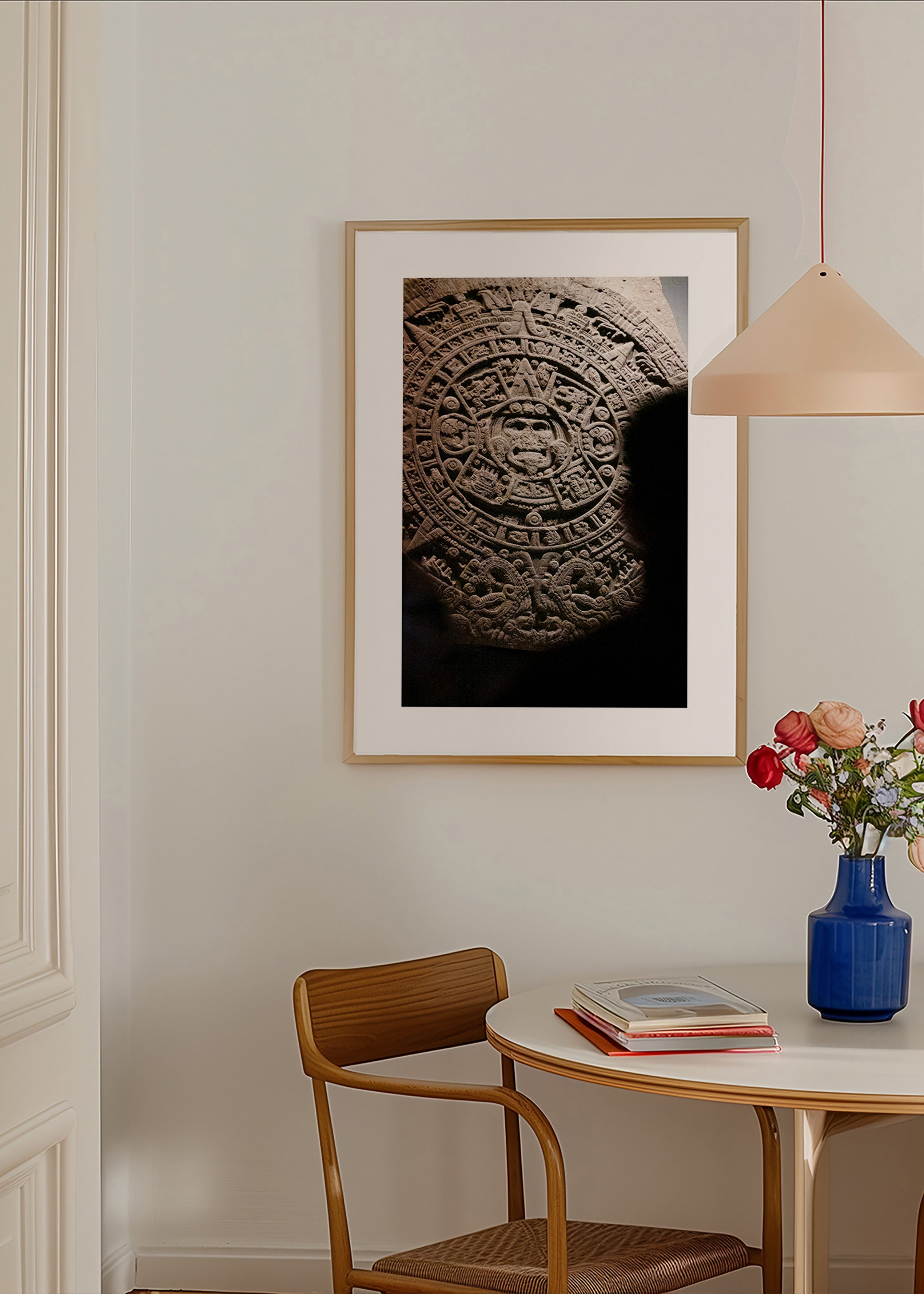 Fotografie van oude kalendersteen