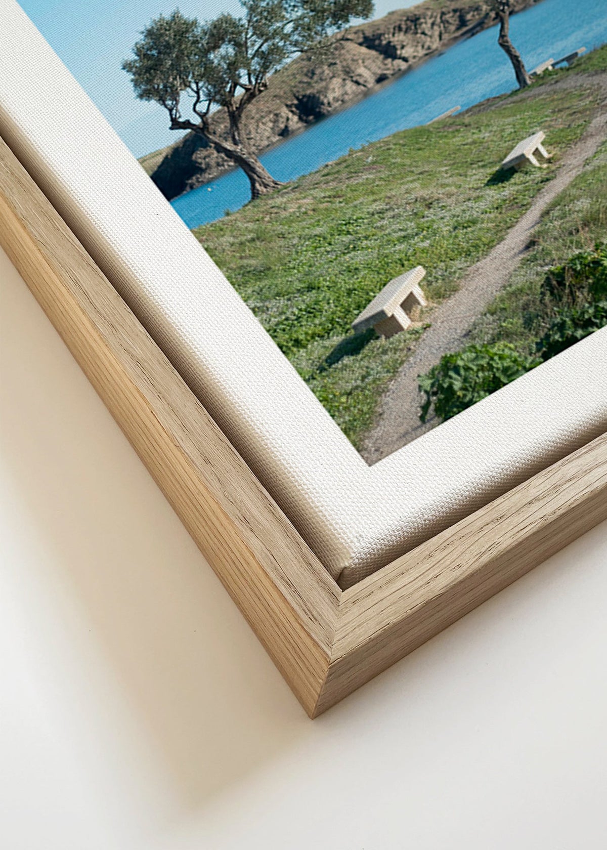 Cuadro van landschap kustpad sereen