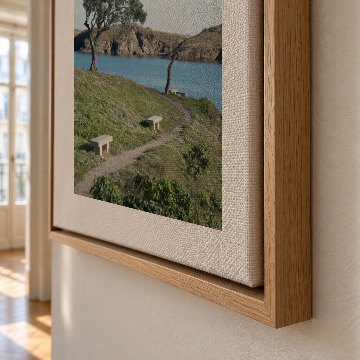 Coastal Path - Framed canvas detail
