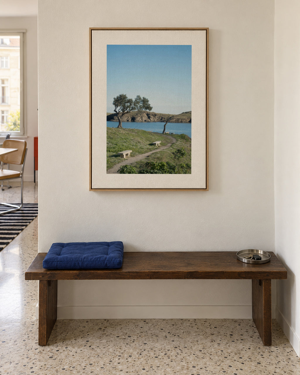 Coastal Path - Framed canvas in an interior