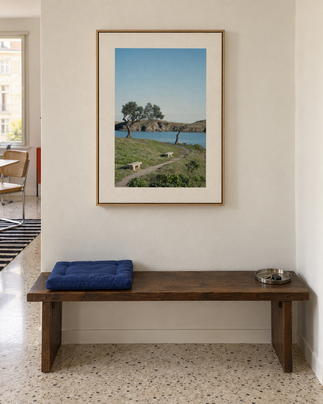 Coastal Path - Framed canvas in an interior