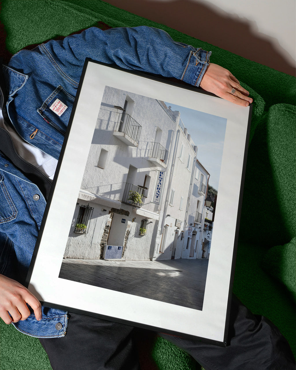 White Village - Framed poster detail