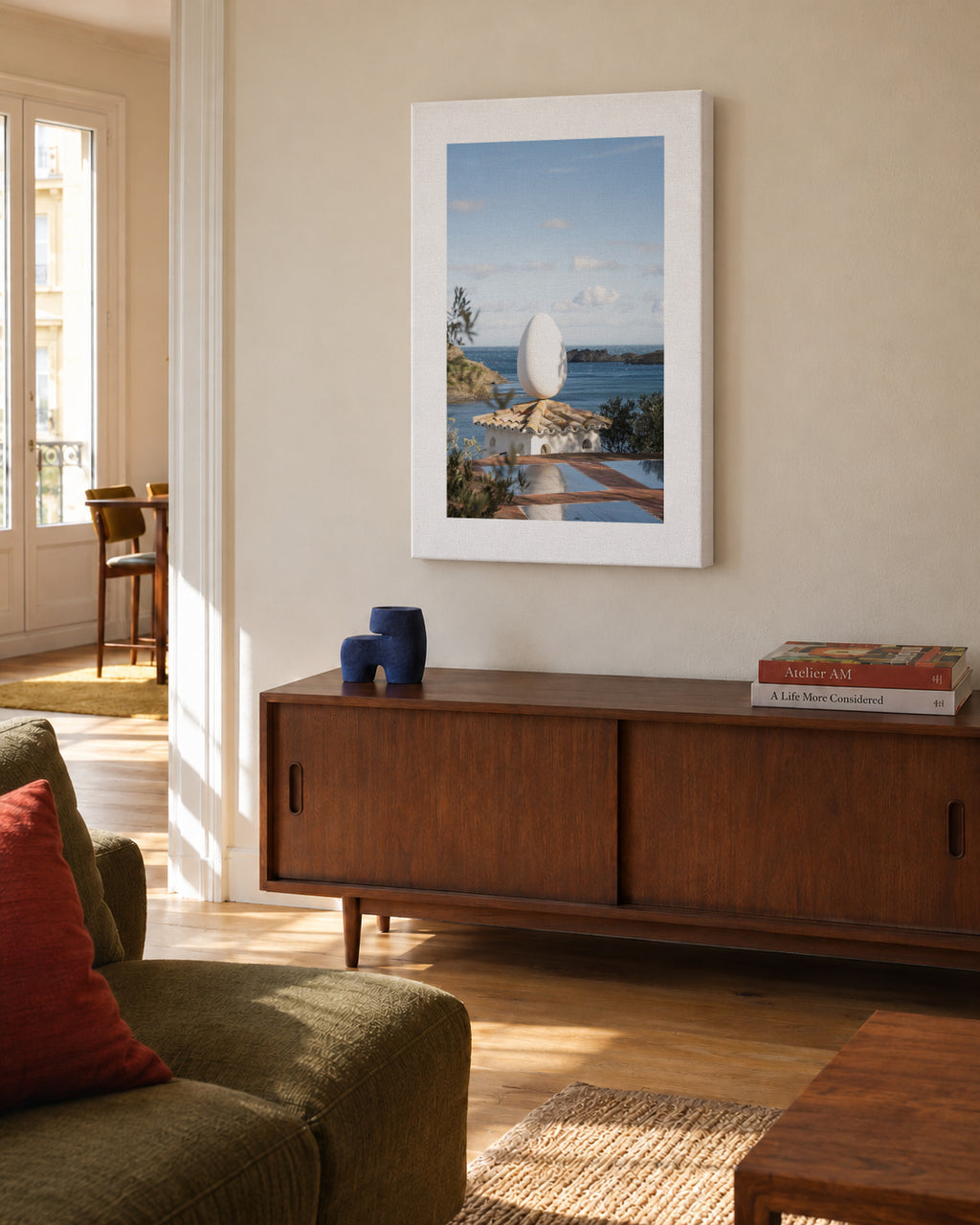The White Egg - Unframed canvas in an interior