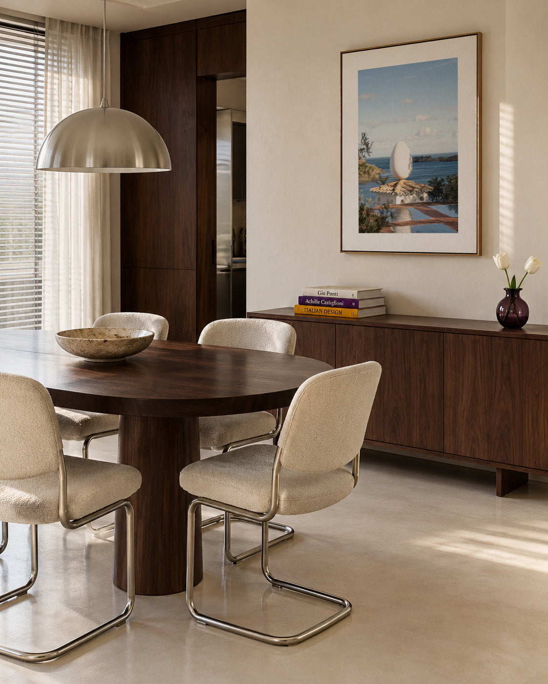 The White Egg - Framed canvas in an interior