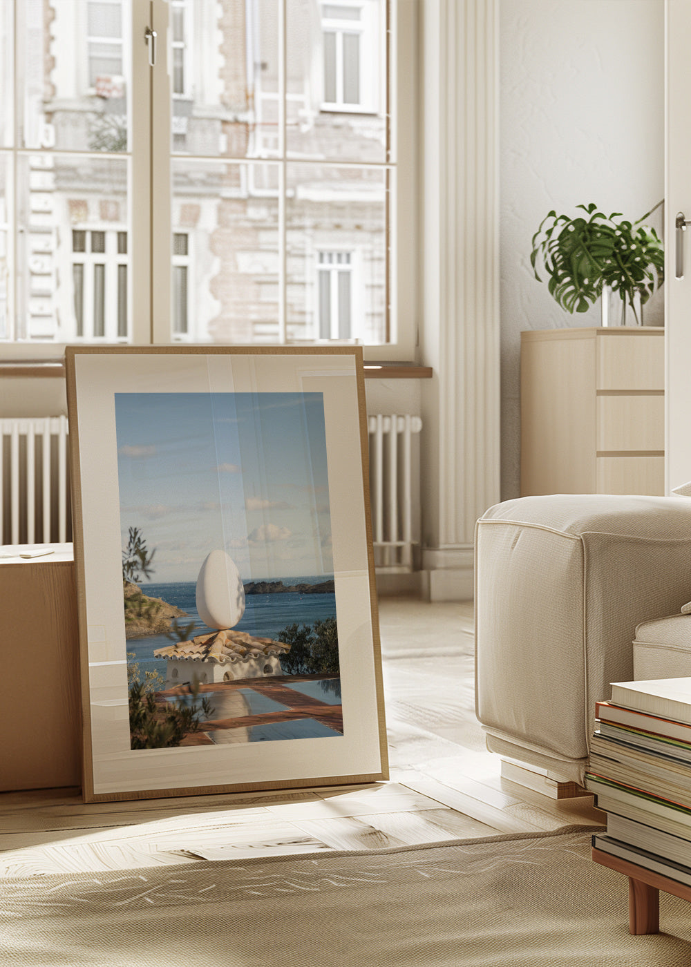 The White Egg - Framed poster in an interior