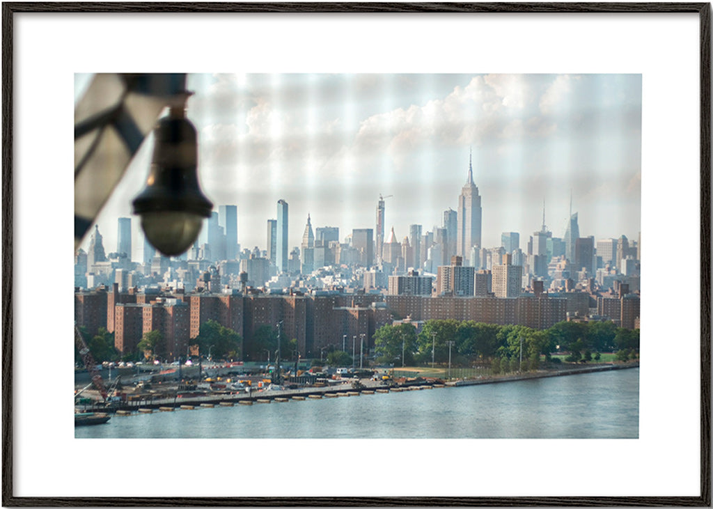 Stadskunst Manhattan raam skyline