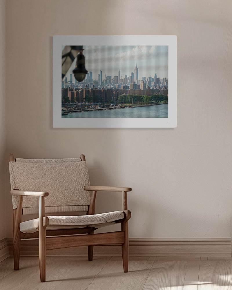 Stadskunst Manhattan raam skyline