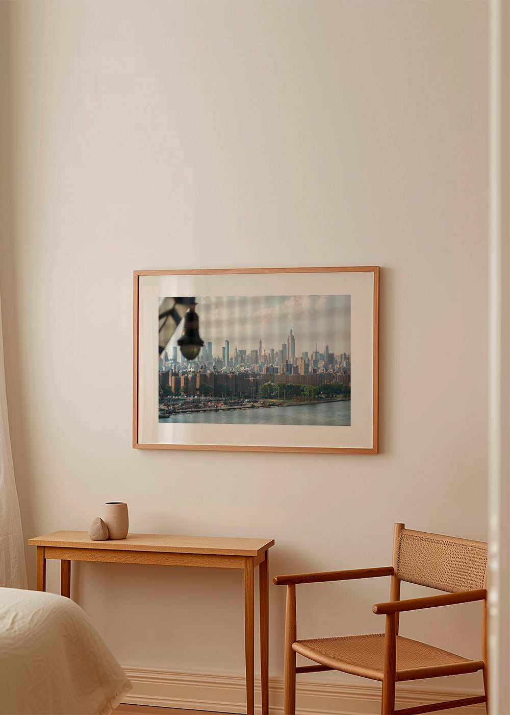 Stadskunst Manhattan raam skyline