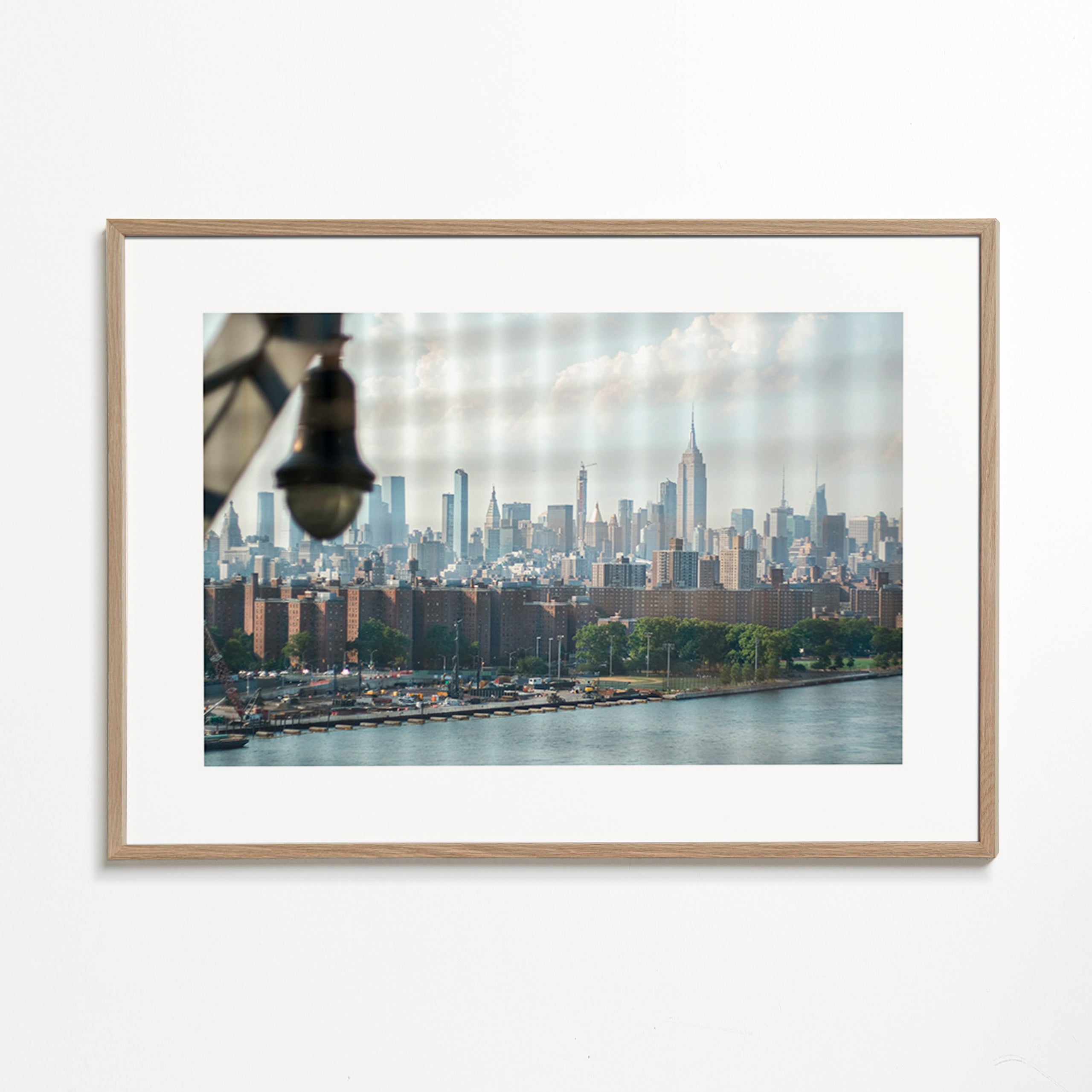 Stadskunst Manhattan raam skyline
