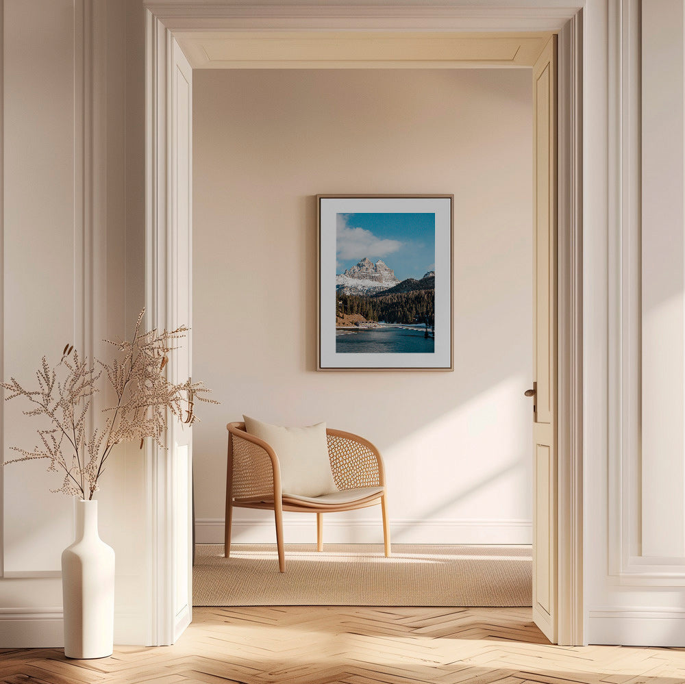 Fotografie van meer en bergen