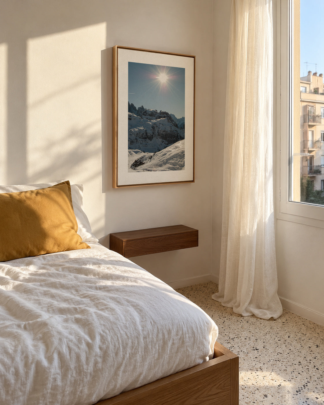 Winter Light - Framed canvas in an interior