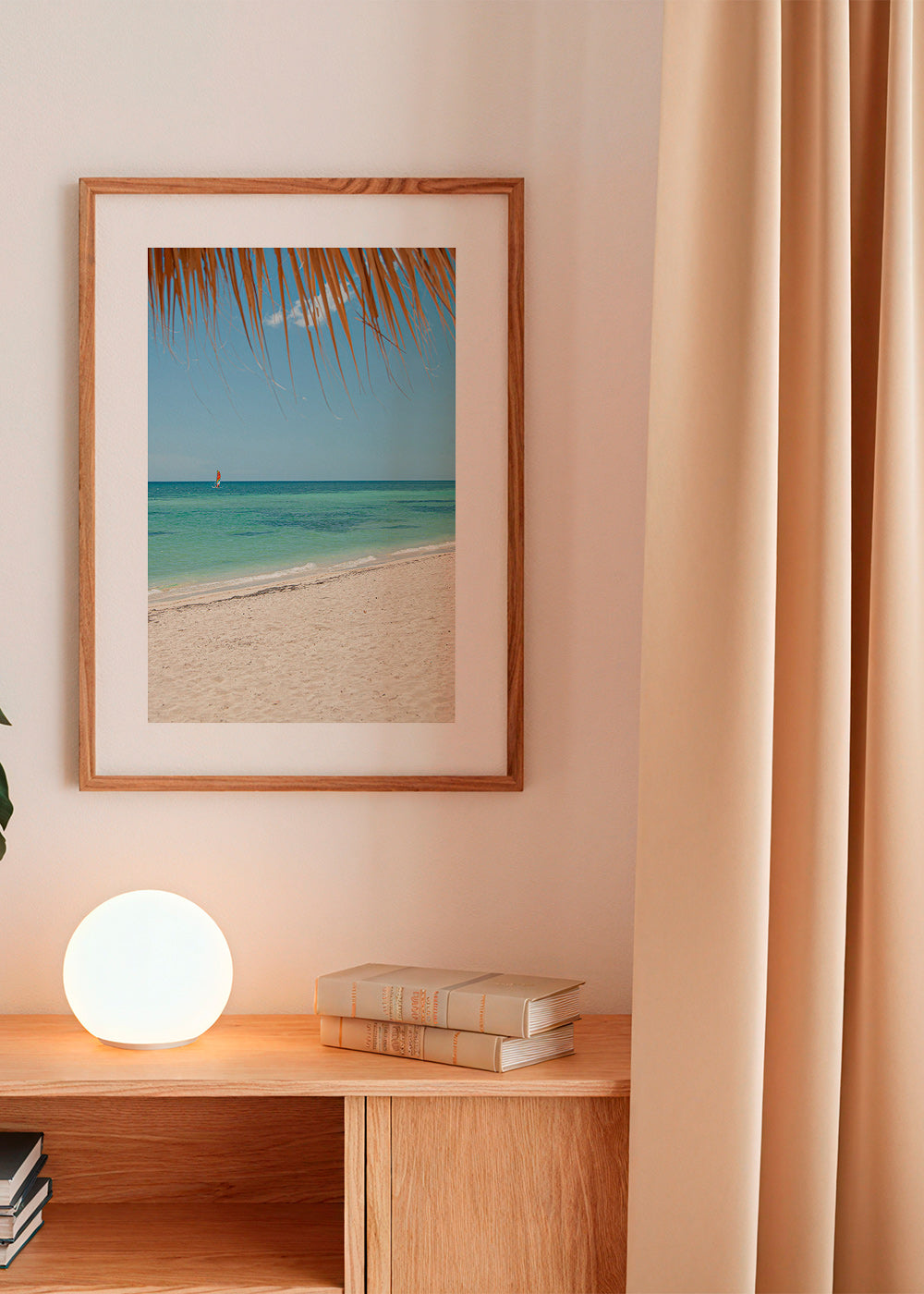 Landschap afbeelding: tropisch strand met palm