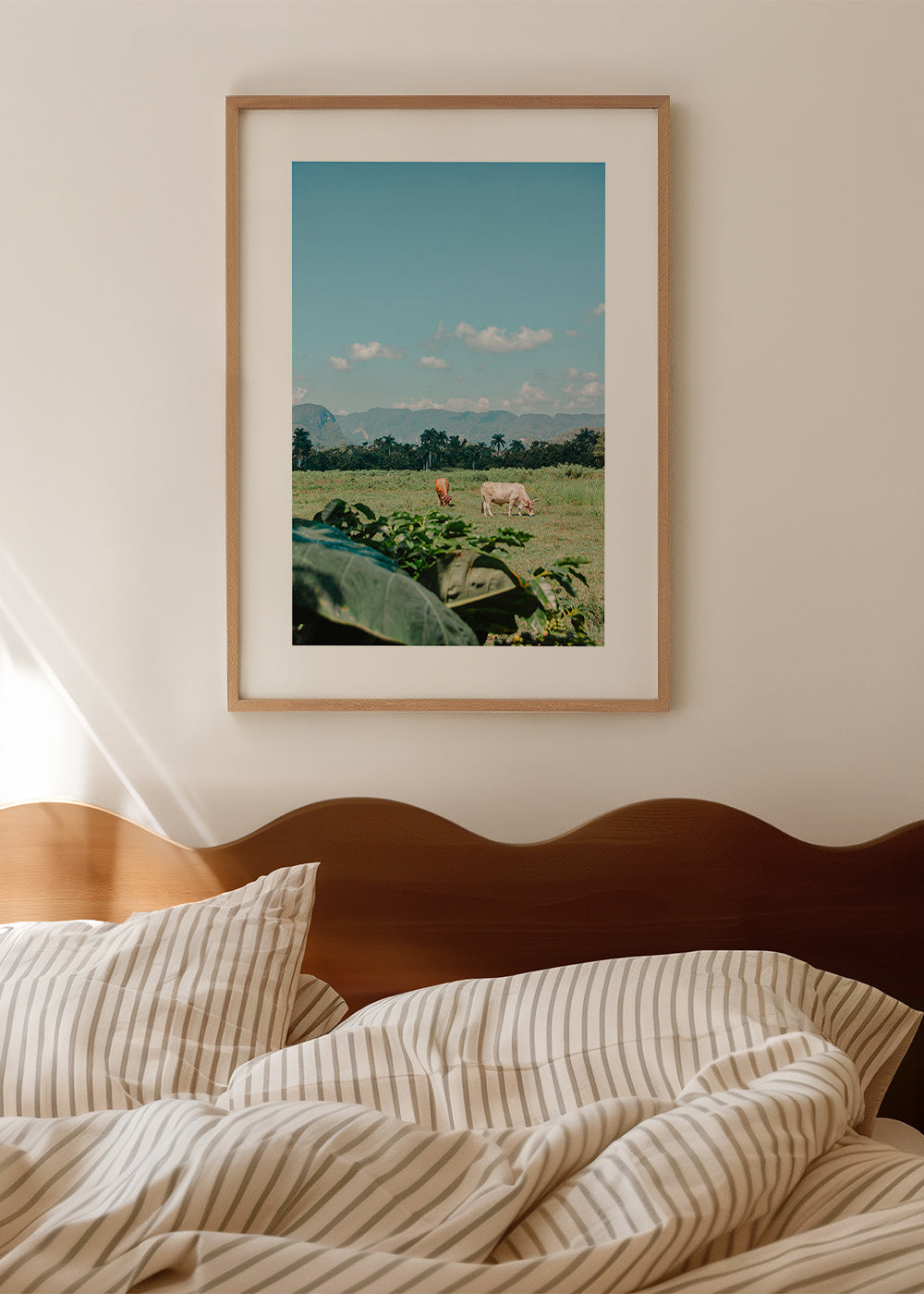 Landschap kunst: veld met koeien onder brede lucht