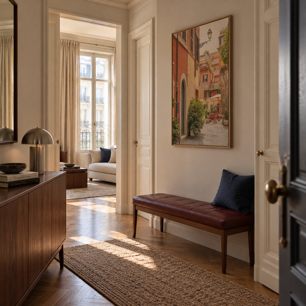 Trastevere - Framed canvas in an interior