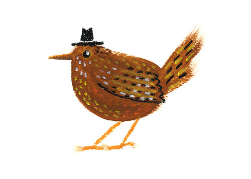 Artwork vink met klein cowboyhoedje