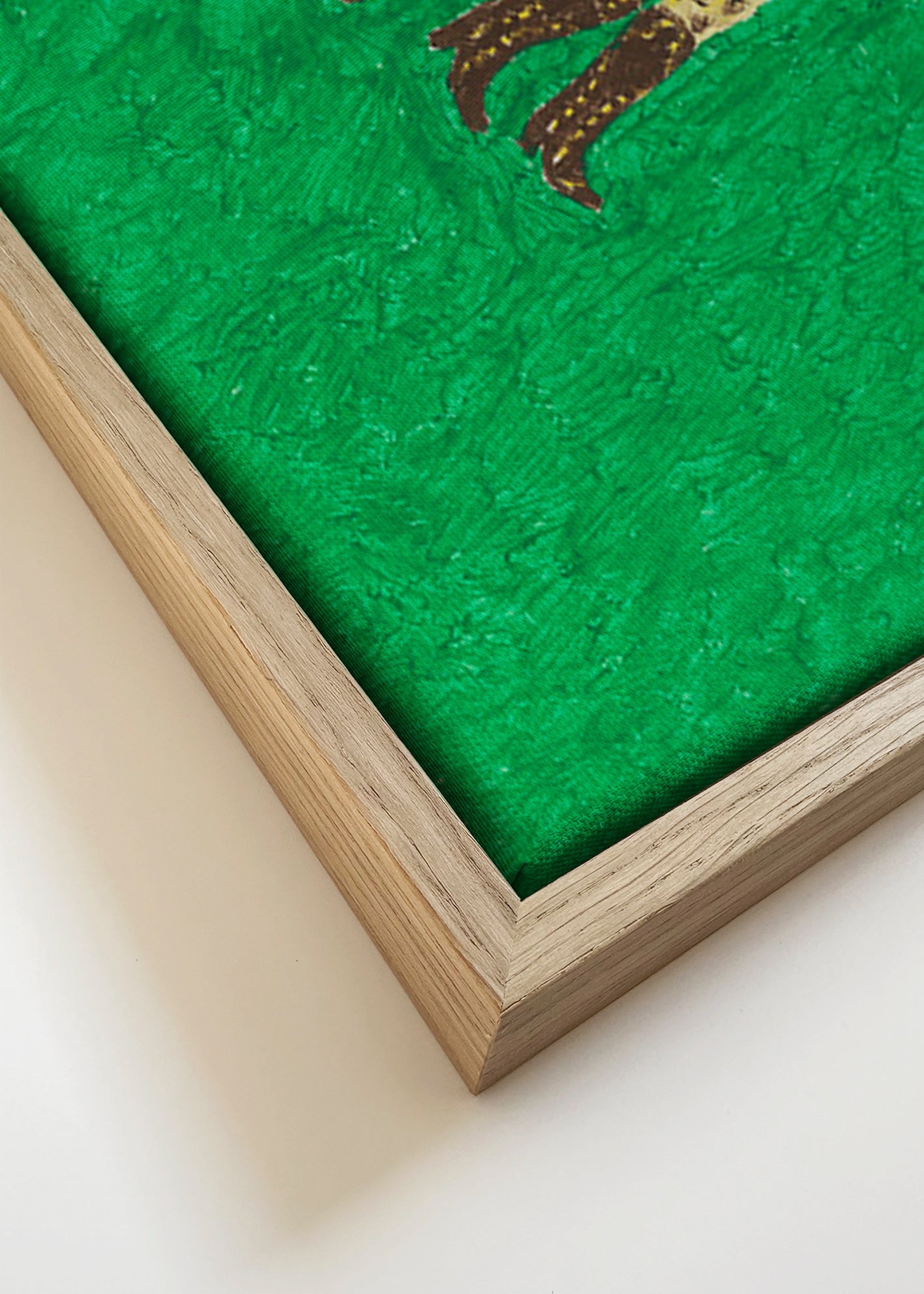 Rennende cheetah illustratie op groen – Canvas detail