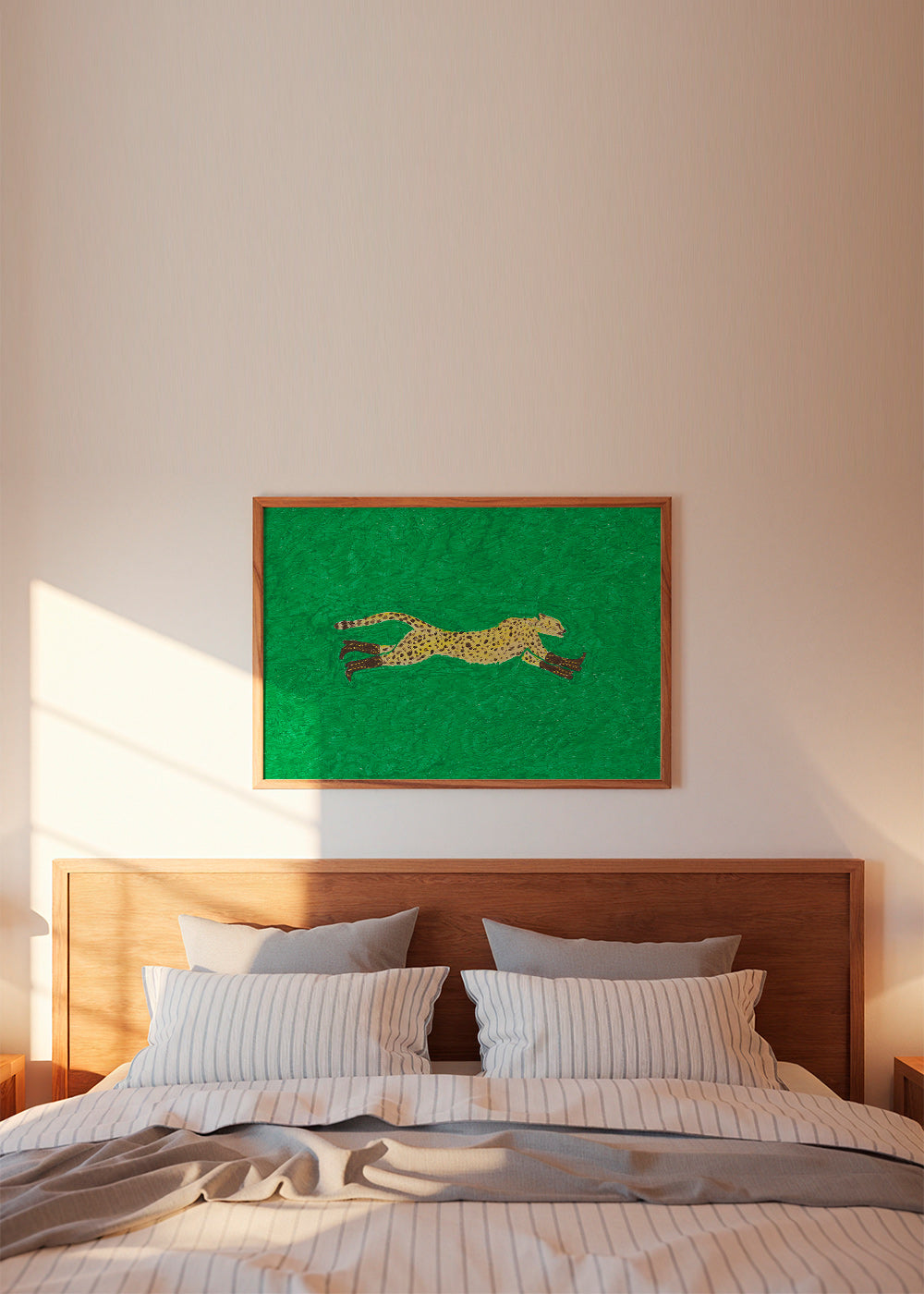 Rennende cheetah illustratie op groen – Product3