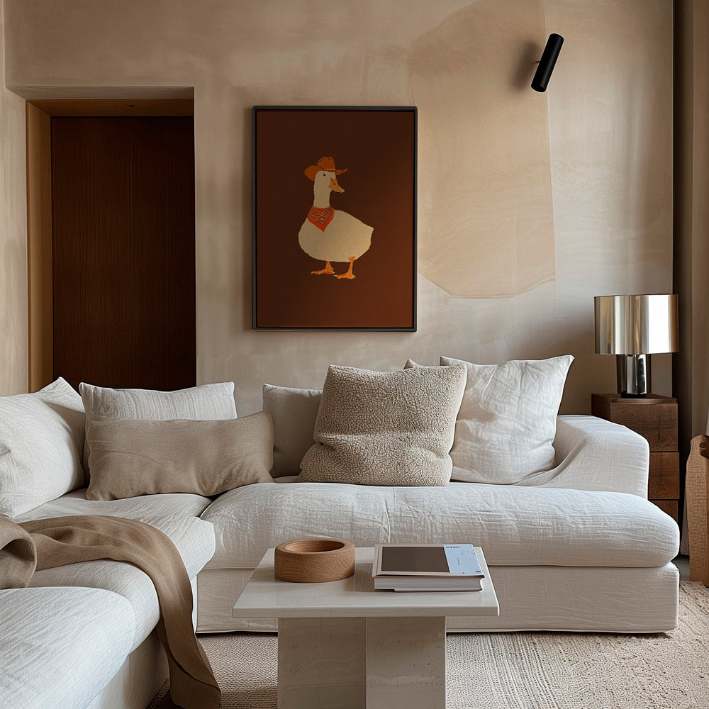 Cuadro pato vaquero ilustrado – Canvas1