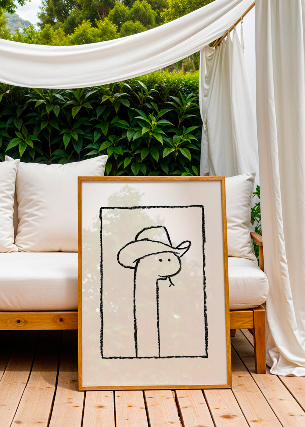 Slangillustratie met hoed – Product3