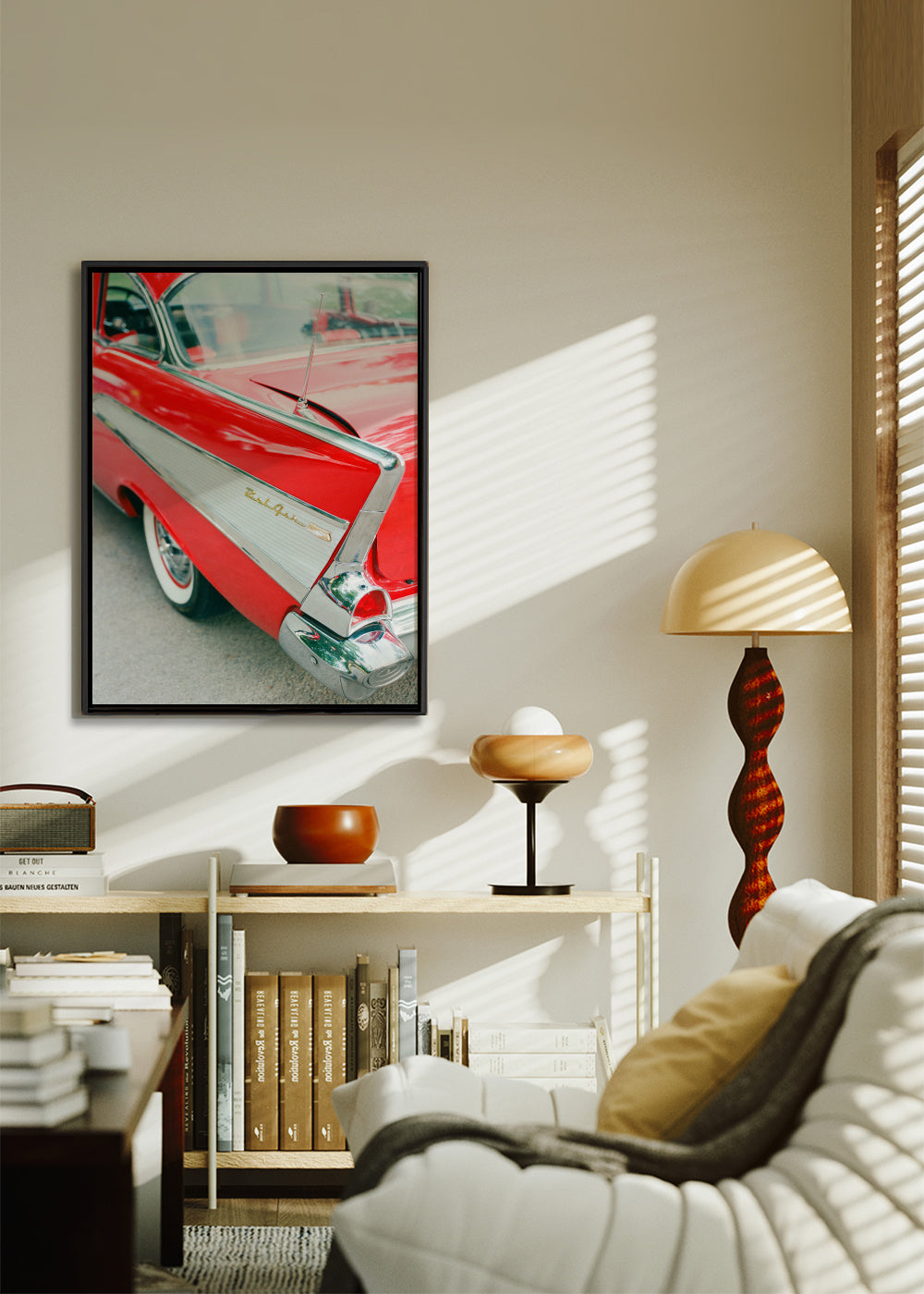 Classic Car - Framed canvas in an interior