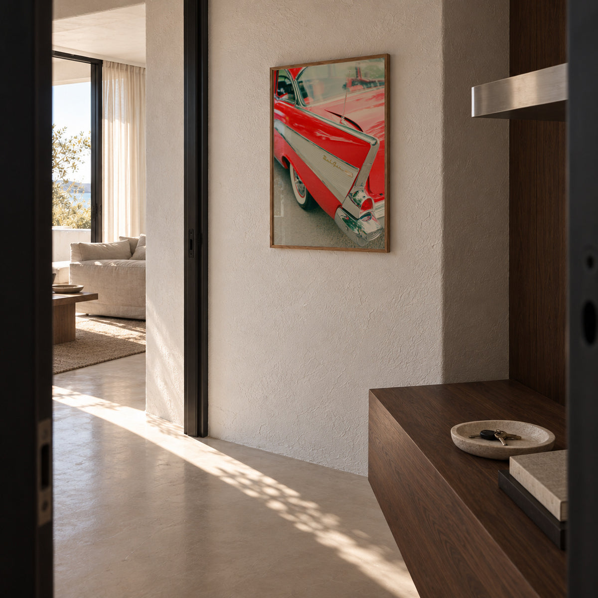 Classic Car - Framed poster in an interior