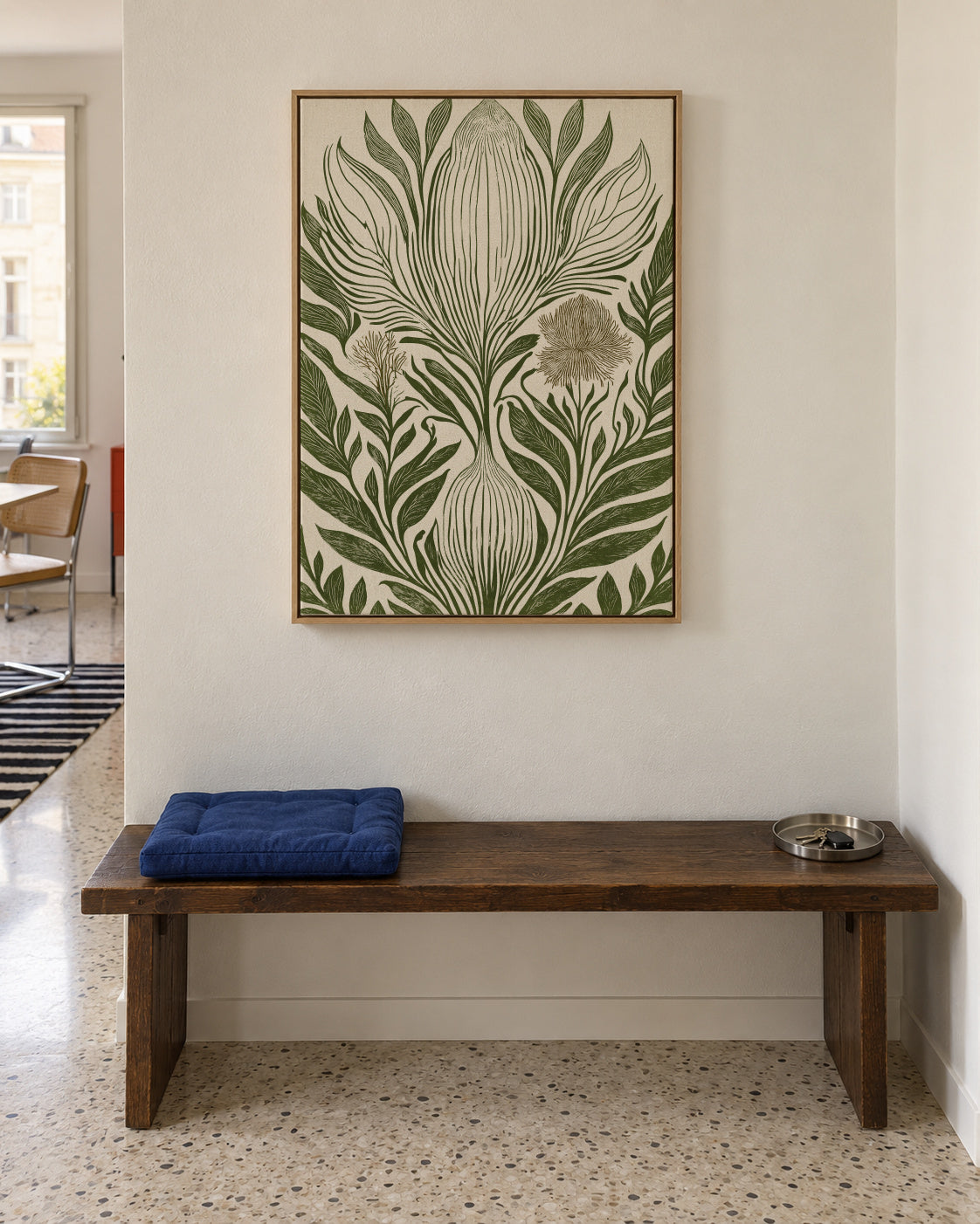 Nouveau Nature - Framed canvas in an interior