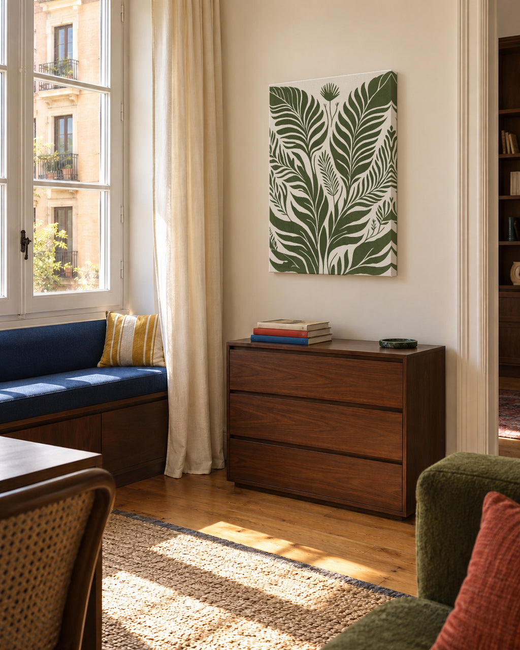 Botanical Bliss - Unframed canvas in an interior