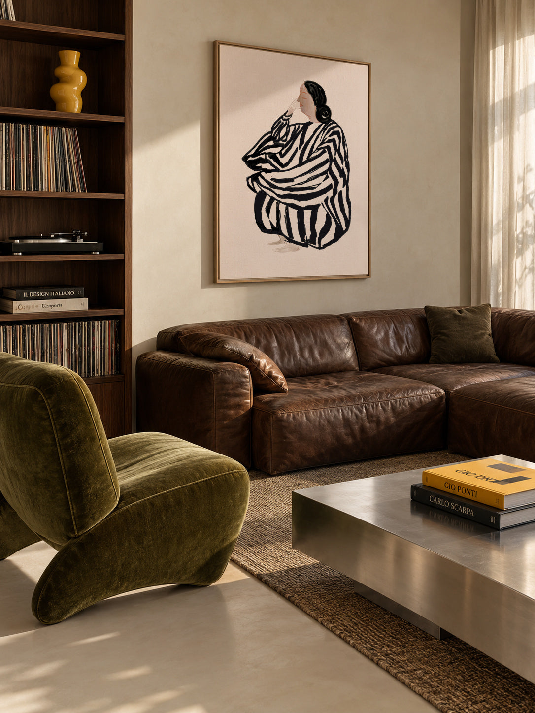 Female Figure 1 - Framed canvas in an interior