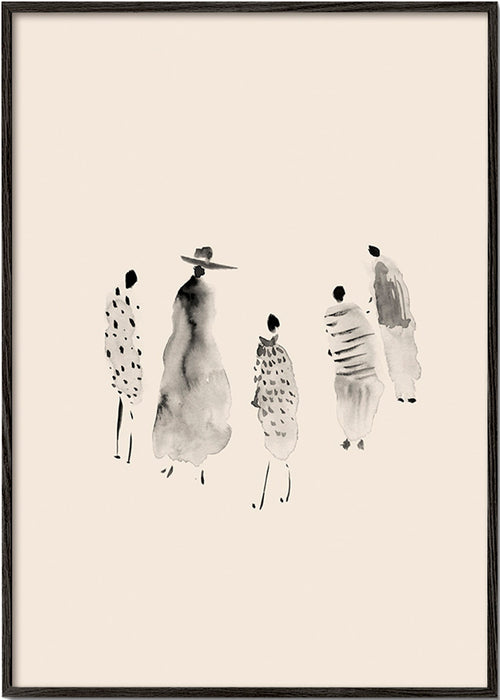 Illustratie van inktfiguren minimalistisch – Black Frame
