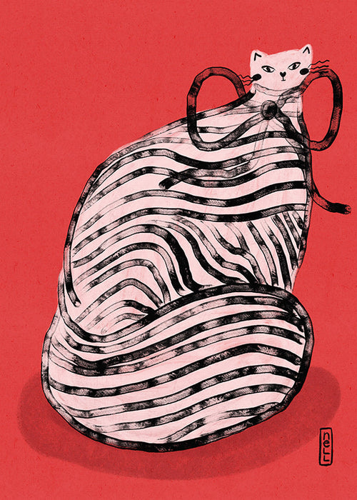 Gestreepte katten poster