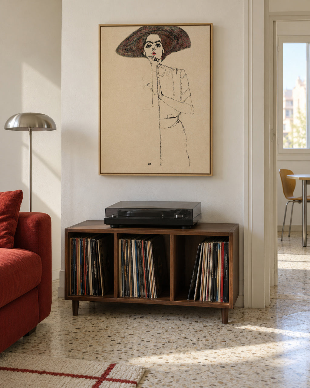 Portrait of a Woman 1910 - Framed canvas in an interior