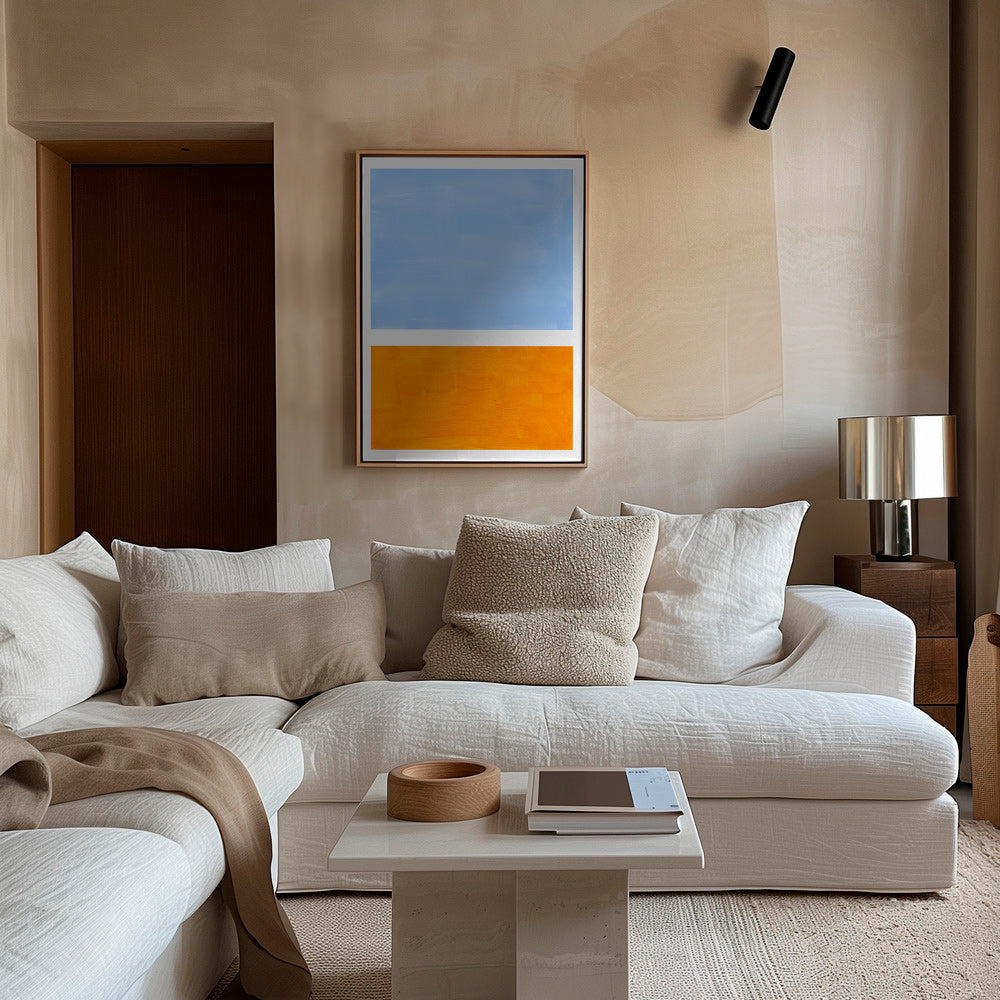 Cuadro abstracto con bloques de color – Canvas1