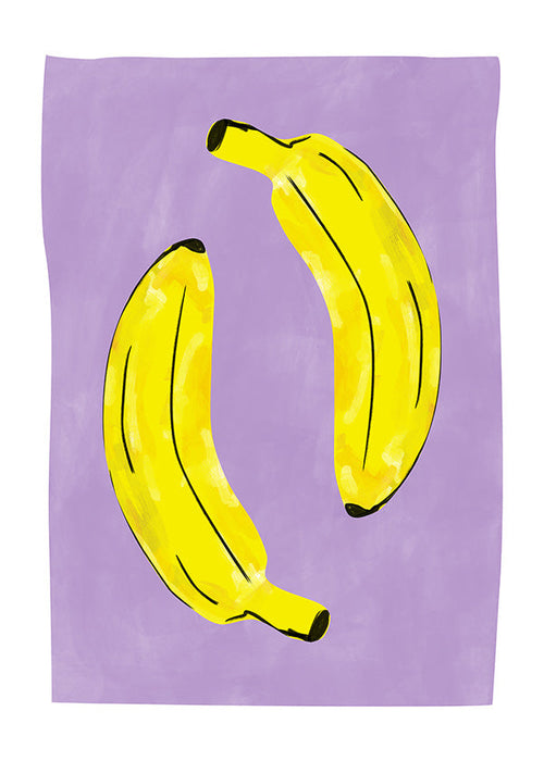 Keuken kunst met gele bananen